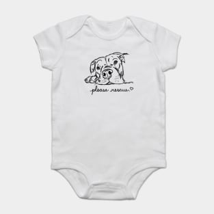 Rescue Dog, Rescue Pit Bull, Pittie Lovers, Adopt Don't Shop Baby Bodysuit